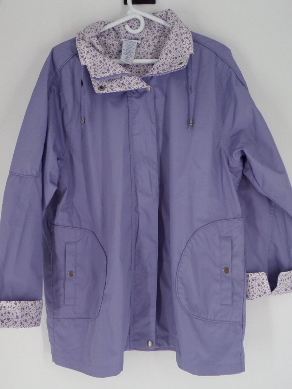 Blair Woman's Long Sleeve Light Purple All Weather Jacket Size XL EUC